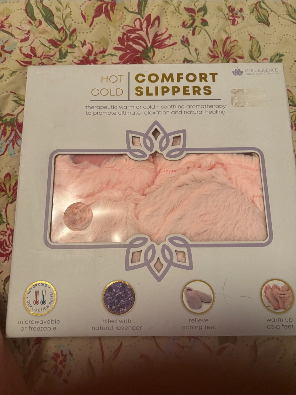 Pink Faux Fur Comfort Slippers